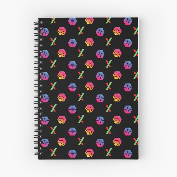 Item preview, Hex, Pulsechain and PulseX Crypto pattern (Version 1 on Black) designed and sold by OnlyHexFans.