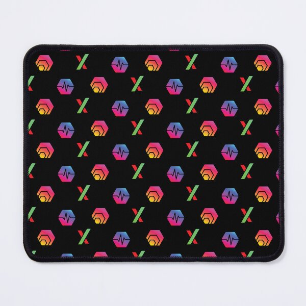 Item preview, Hex, Pulsechain and PulseX Crypto pattern (Version 1 on Black) designed and sold by OnlyHexFans.