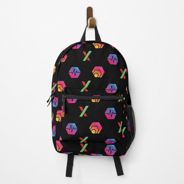 Item preview, Hex, Pulsechain and PulseX Crypto pattern (Version 1 on Black) designed and sold by OnlyHexFans.