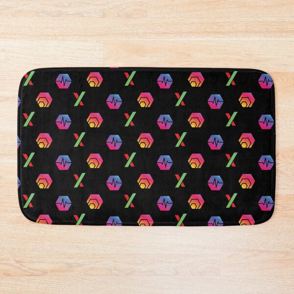 Item preview, Hex, Pulsechain and PulseX Crypto pattern (Version 1 on Black) designed and sold by OnlyHexFans.