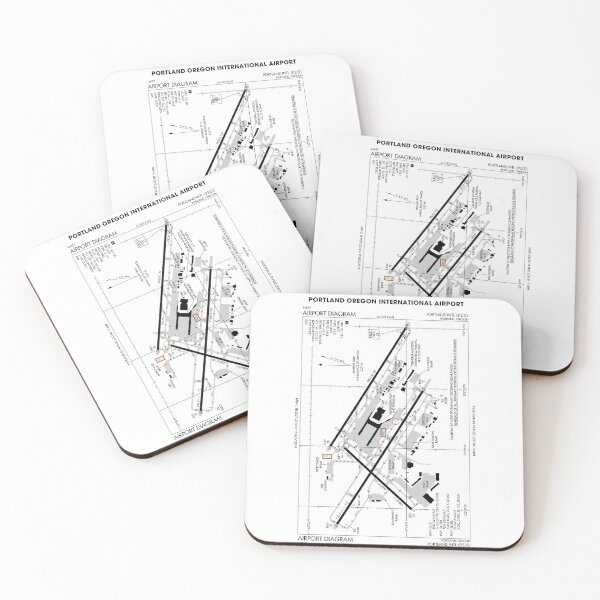 Item preview, Portland Oregon PDX International Airport Map designed and sold by Daniel Hagerman.