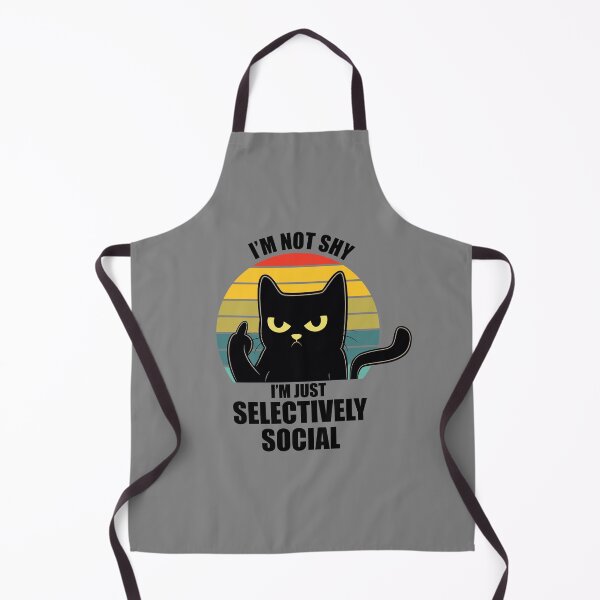 Item preview, I'm Not Anti-Social I'm Just Selectively Social Funny Sarcastic Cat designed and sold by ClawverCat.