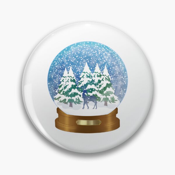 Item preview, Snowy Forest & Reindeer Snow Globe designed and sold by DreamFruit11.