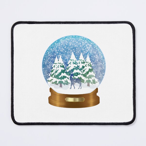 Item preview, Snowy Forest & Reindeer Snow Globe designed and sold by DreamFruit11.