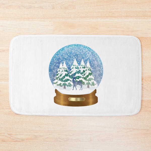 Item preview, Snowy Forest & Reindeer Snow Globe designed and sold by DreamFruit11.