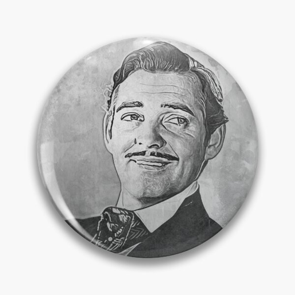 Item preview, Clark Gable Art - watercolor bw - D10 designed and sold by DecoVintage.