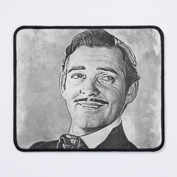Item preview, Clark Gable Art - watercolor bw - D10 designed and sold by DecoVintage.