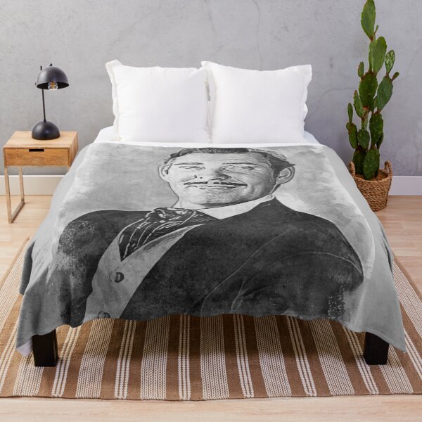 Item preview, Clark Gable Art - watercolor bw - D10 designed and sold by DecoVintage.