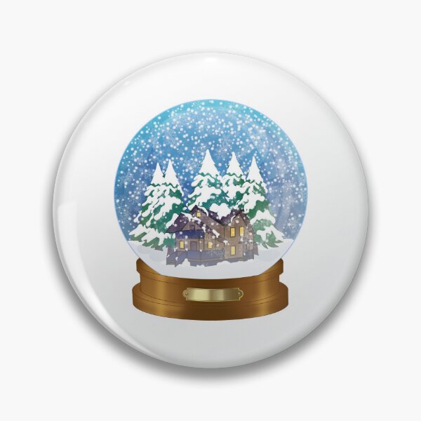 Item preview, Snowy Forest & Cottage Snow Globe designed and sold by DreamFruit11.