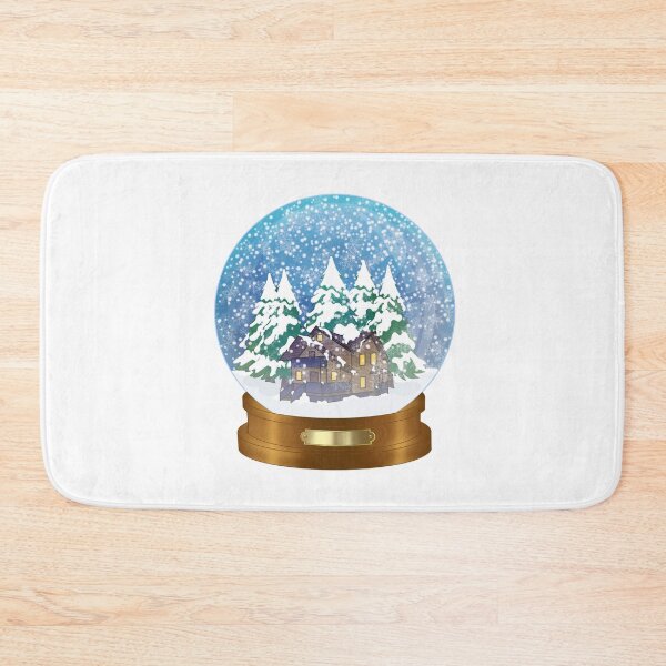 Item preview, Snowy Forest & Cottage Snow Globe designed and sold by DreamFruit11.