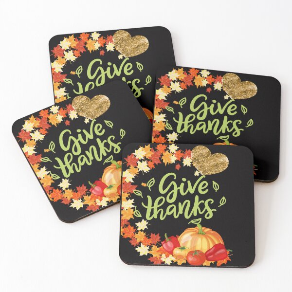 Item preview, Give Thanks At Thanksgiving and Always! (Gold Heart) designed and sold by SunMoonBeyond.
