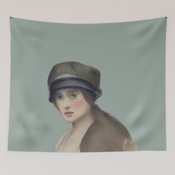 Item preview, Vintage original Art, Vintage Female portrait, Custom female portrait, Portrait painting woman, Vintage art designed and sold by Artsareus.