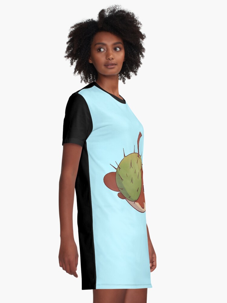Alternate view of Chestnut cute anime cat Graphic T-Shirt Dress