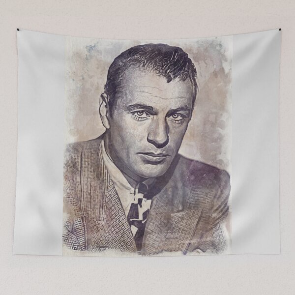 Item preview, Gary Cooper Art - watercolor vintage - D11 designed and sold by DecoVintage.