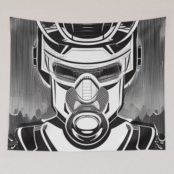 Item preview, Starburst robot - Black and white designed and sold by The-Meraki-Man.