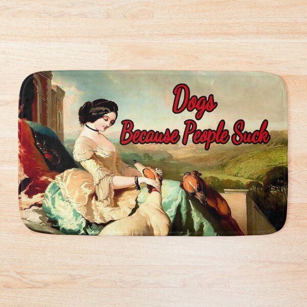 Item preview, Dogs Because People Suck Painting by Alfred De Dreux designed and sold by KellysComColors.