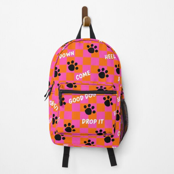 Vista previa del artículo con la obra «Good Dog - Tablero de ajedrez calcáreo - Rosa brillante y naranja», diseñado y vendido por Una Somerville.