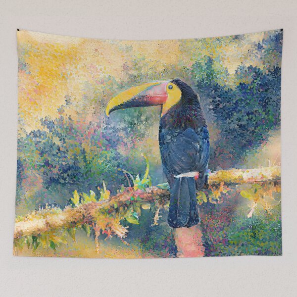 Item preview, Toucan in tree digital painting designed and sold by SirenSeventyOne.