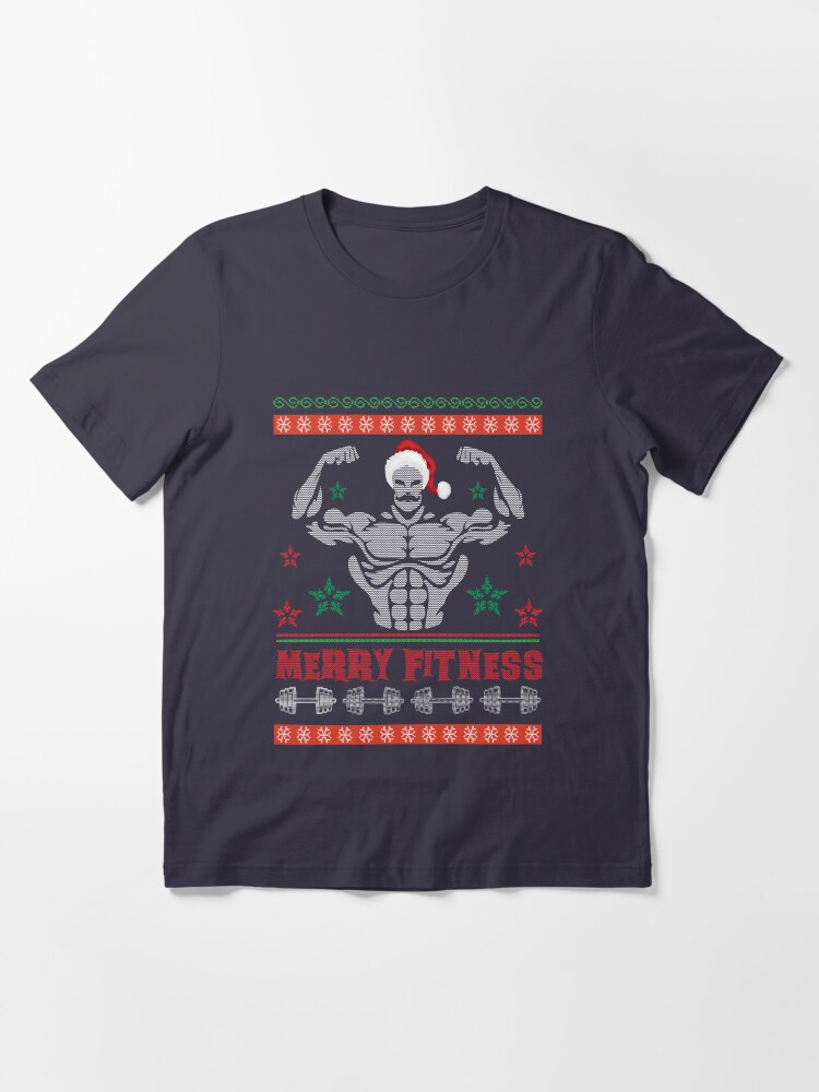 weight lifting ugly christmas sweater