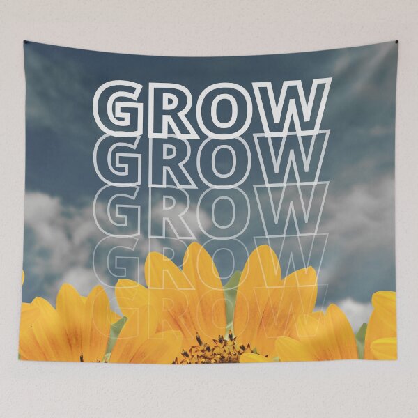 Item preview, GROW (above) - Stormy Sky Sunflowers designed and sold by AliceSLee.