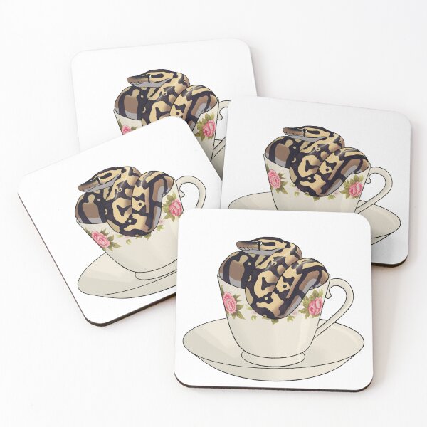 Item preview, Fire ball python in a teacup designed and sold by travelingwren.