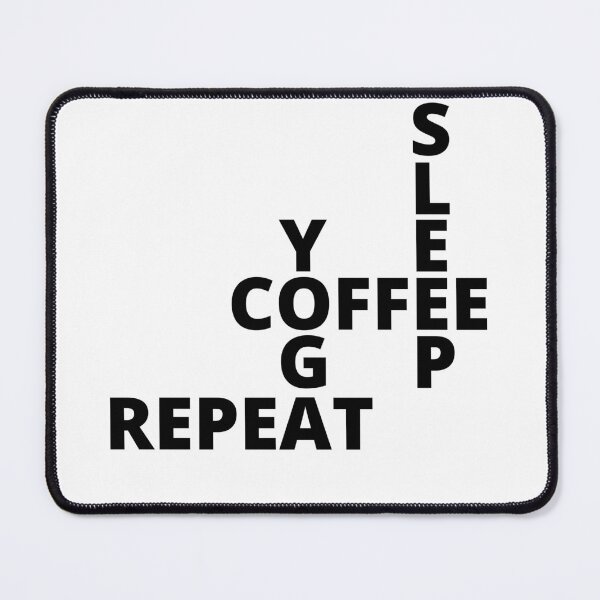 Item preview, Coffee Yoga Sleep Repeat t-shirt designed and sold by shirtkosa.