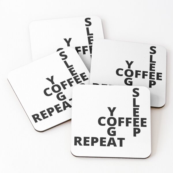 Item preview, Coffee Yoga Sleep Repeat t-shirt designed and sold by shirtkosa.