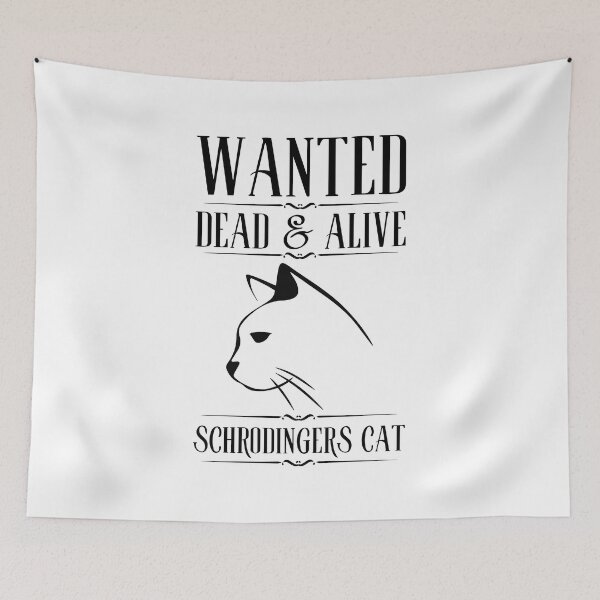 Item preview, Wanted Dead And Alive Schrodinger's Cat designed and sold by SkyAfterDusk.