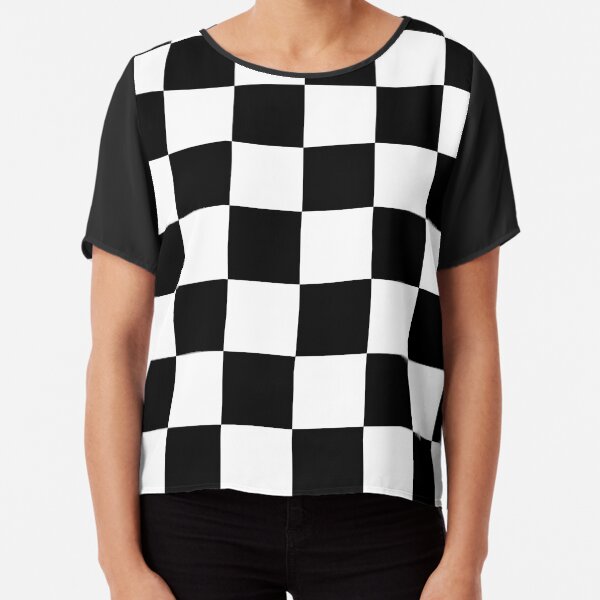 Mod Checkers Chiffon Top