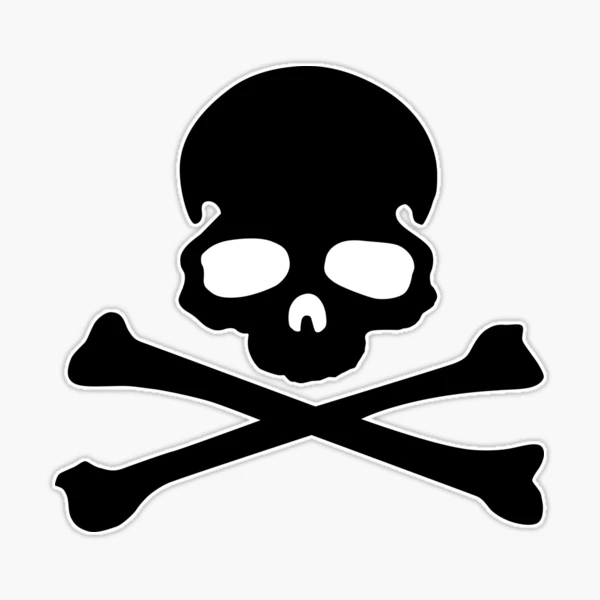 Pirate Flag Skull and Crossed Swords by Chillee Wilson Sticker for Sale by  ChilleeWilson