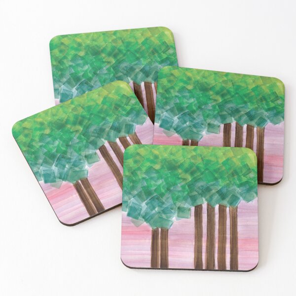 Item preview, Green Trees Pink Sky designed and sold by Alexandria Levin.
