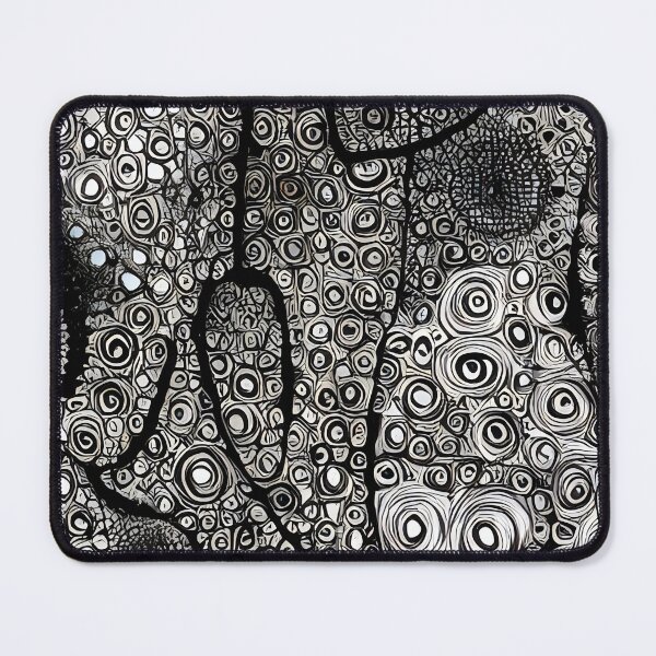 Item preview, Isumafu Genejecu Z - Abstract psychedelic black and white painting designed and sold by thecocotouchart.