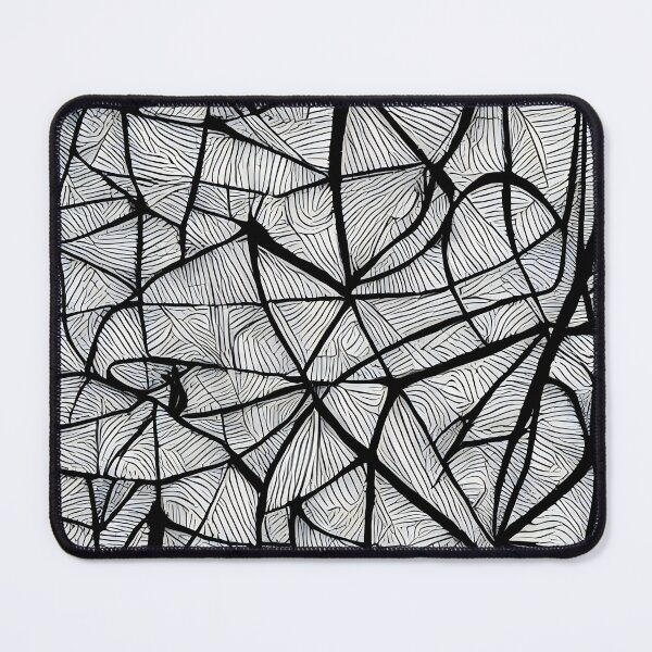 Item preview, Otetojave Calepivi - Abstract psychedelic black and white painting designed and sold by thecocotouchart.