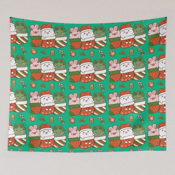 Item preview, Bunny Christmas Stocking Green designed and sold by Anicue.
