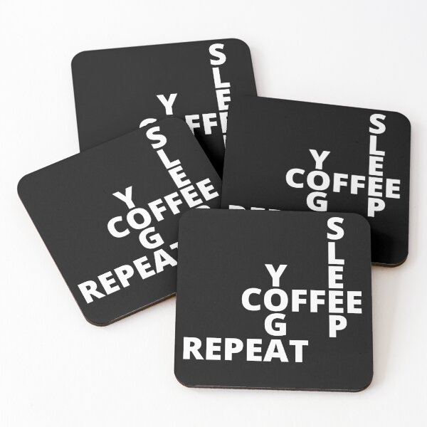 Item preview, Coffee Yoga Sleep Repeat funny gift designed and sold by shirtkosa.