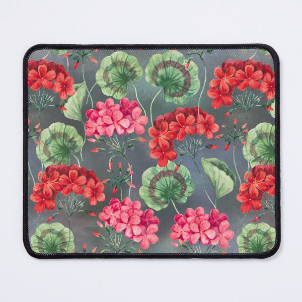 Item preview, Seamless pattern with watercolor painting of red geranium flowers  designed and sold by Robusta87.