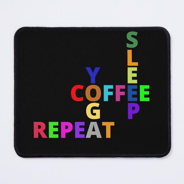 Item preview, Coffee Yoga Sleep Repeat sticker designed and sold by shirtkosa.