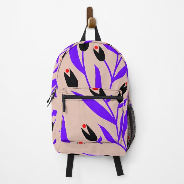 Item preview, BLACK & PURPLE FLORAL ON PINK designed and sold by ahanso.