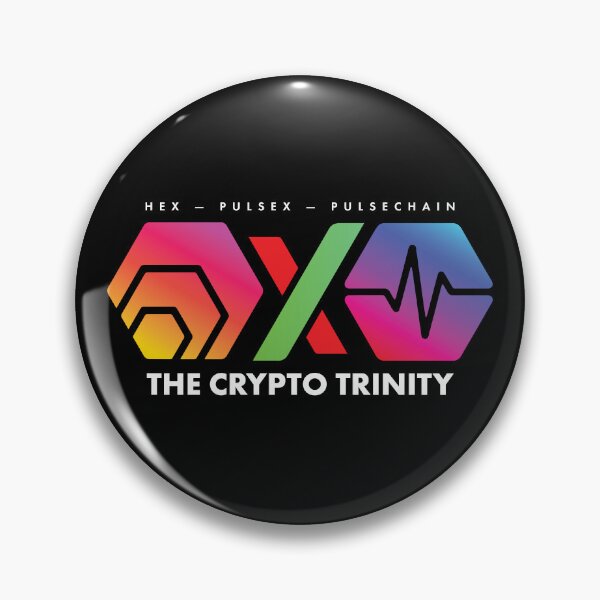 Item preview, The Crypto Trinity (Hex, Pulsechain and PulseX) on Black designed and sold by OnlyHexFans.