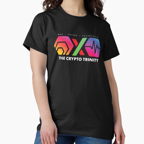 Item preview, The Crypto Trinity (Hex, Pulsechain and PulseX) on Black designed and sold by OnlyHexFans.