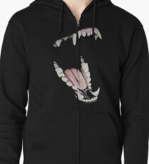 Sudadera con capucha y cremallera Dientes de lobo