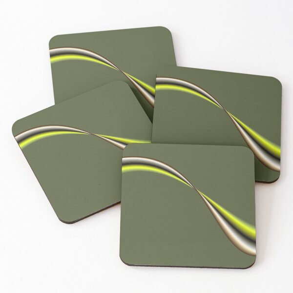 Item preview, Minimal Waves in Olive designed and sold by JWCoenMathArt.