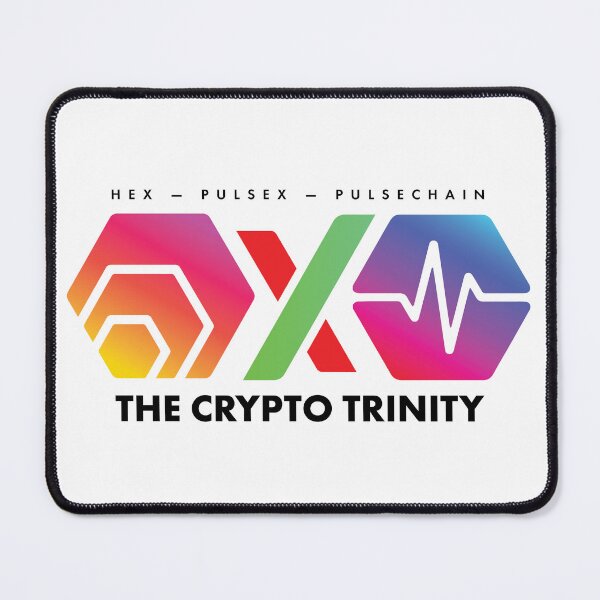 Item preview, The Crypto Trinity (Hex, Pulsechain and PulseX) on White designed and sold by OnlyHexFans.
