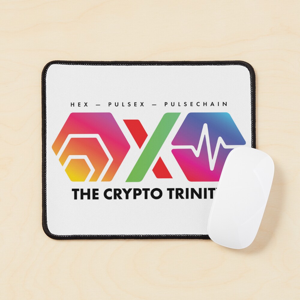 The Crypto Trinity (Hex, Pulsechain and PulseX) on White