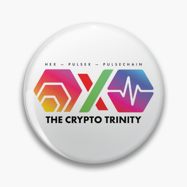 Item preview, The Crypto Trinity (Hex, Pulsechain and PulseX) on White designed and sold by OnlyHexFans.