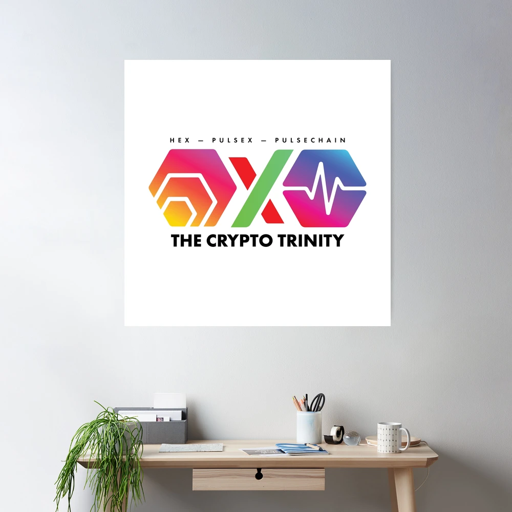 The Crypto Trinity (Hex, Pulsechain and PulseX) on White