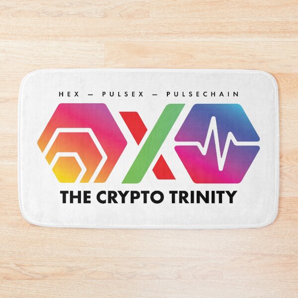 Item preview, The Crypto Trinity (Hex, Pulsechain and PulseX) on White designed and sold by OnlyHexFans.