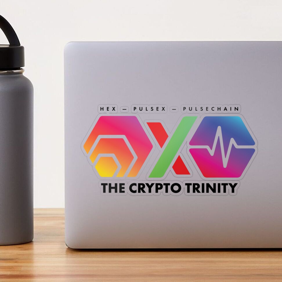 The Crypto Trinity (Hex, Pulsechain and PulseX) on White