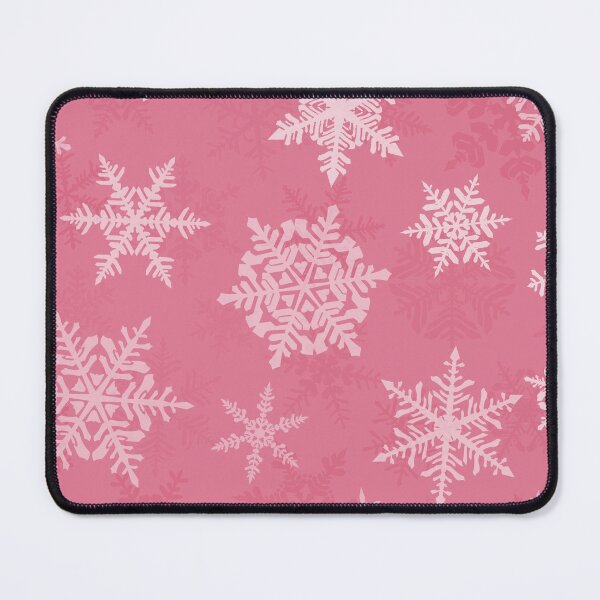 Item preview, Flakes Seamless Pattern - Pink Background with White Snow Flakes designed and sold by ImagesDesigns.