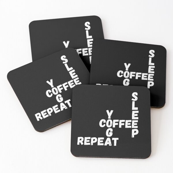 Item preview, Coffee Yoga Sleep Repeat, yoga lovers t-shirt designed and sold by shirtkosa.
